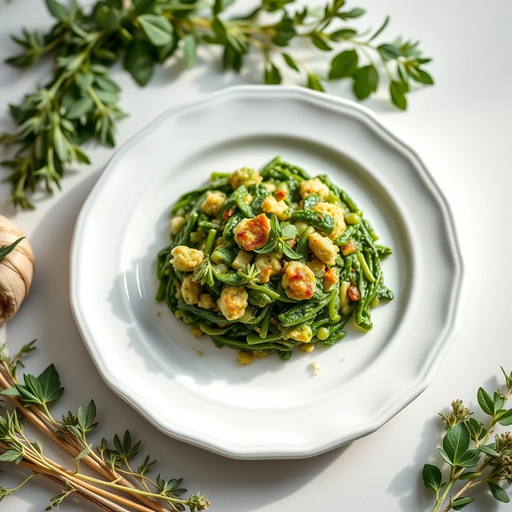 Cheery Sage Thyme Lush Green Casserole