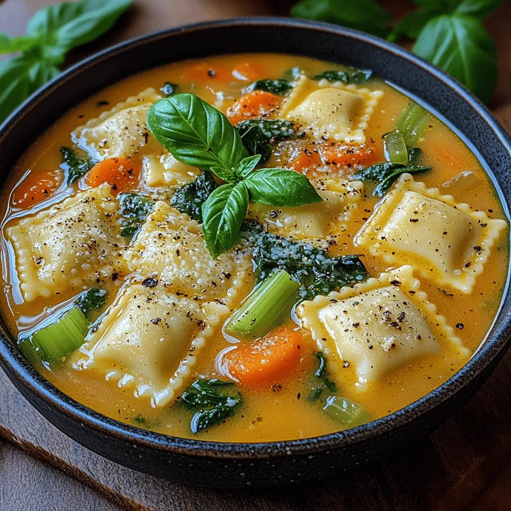 Creamy Tuscan Ravioli Soup: A Comforting Culinary Delight