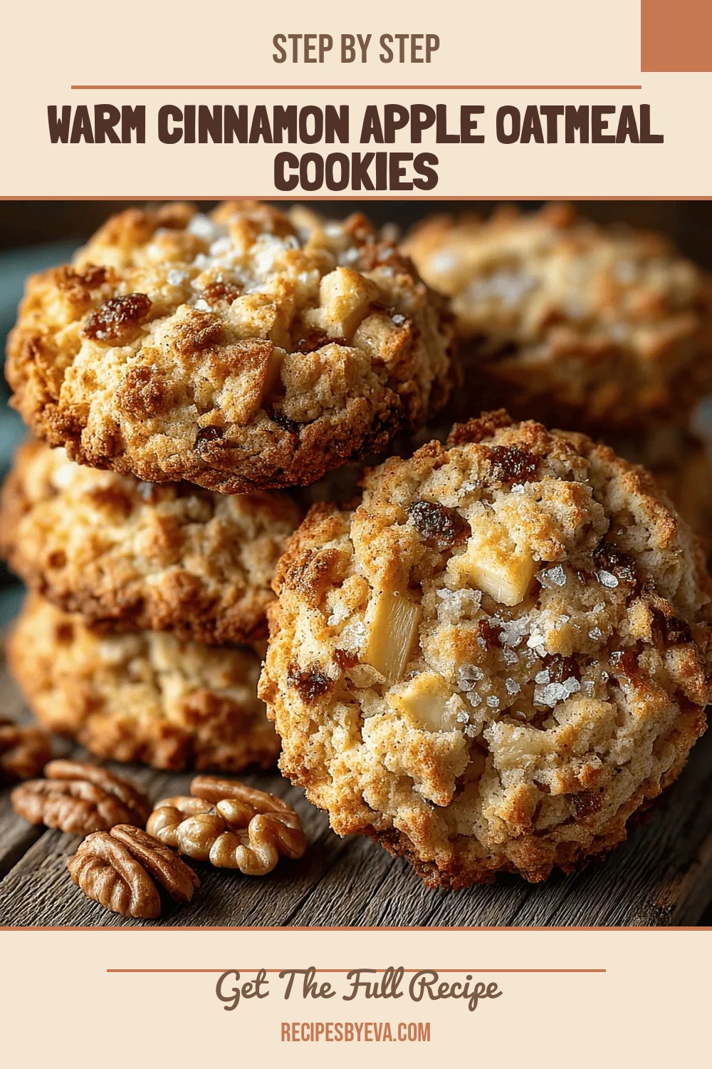 Warm Cinnamon Apple Oatmeal Cookies