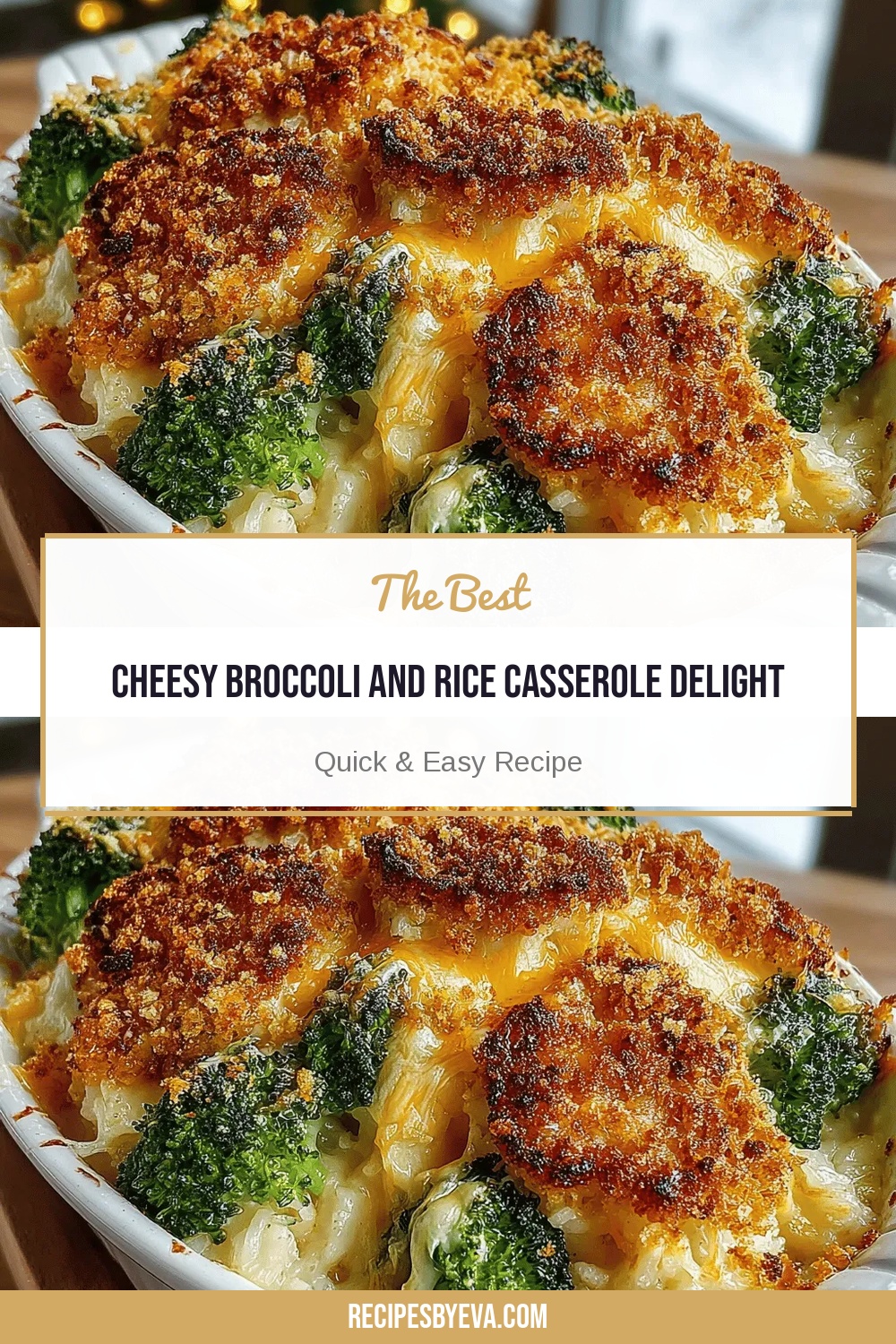 Cheesy Broccoli and Rice Casserole Delight