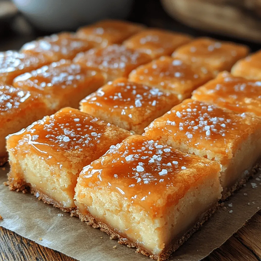 Decadent Salted Caramel Gooey Butter Bars