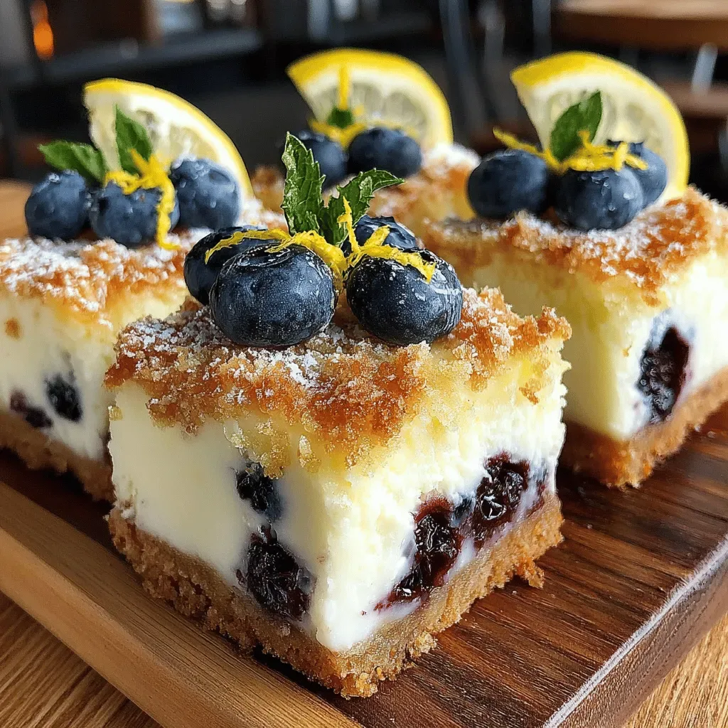Zesty Lemon Blueberry Bliss Bars