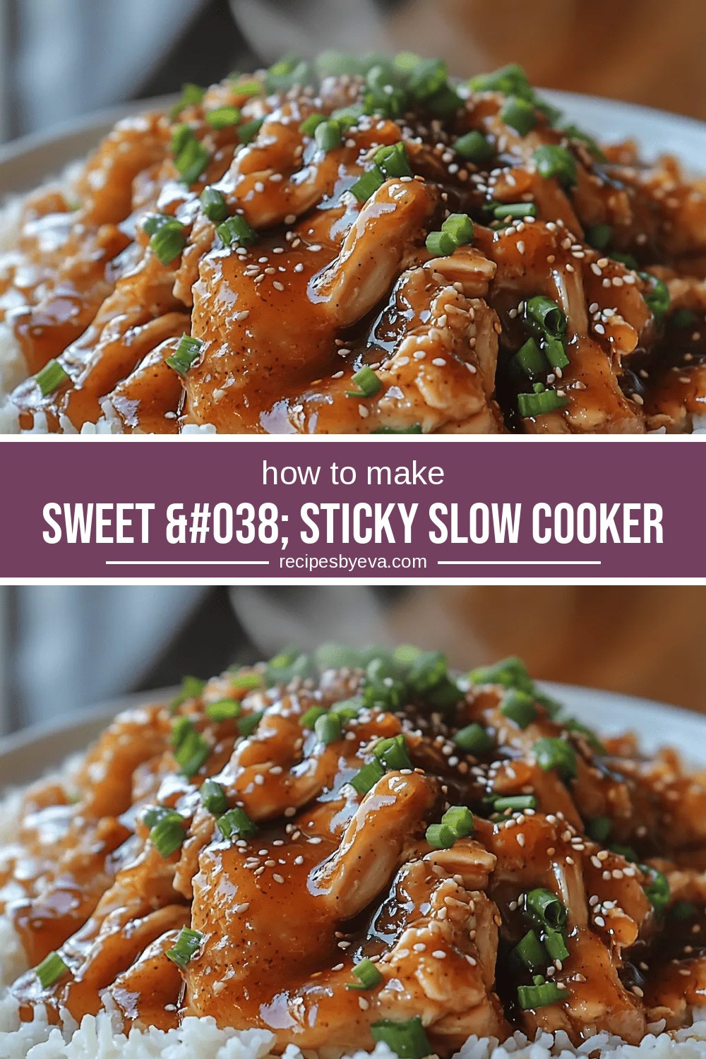 Sweet & Sticky Slow Cooker Honey Garlic Chicken