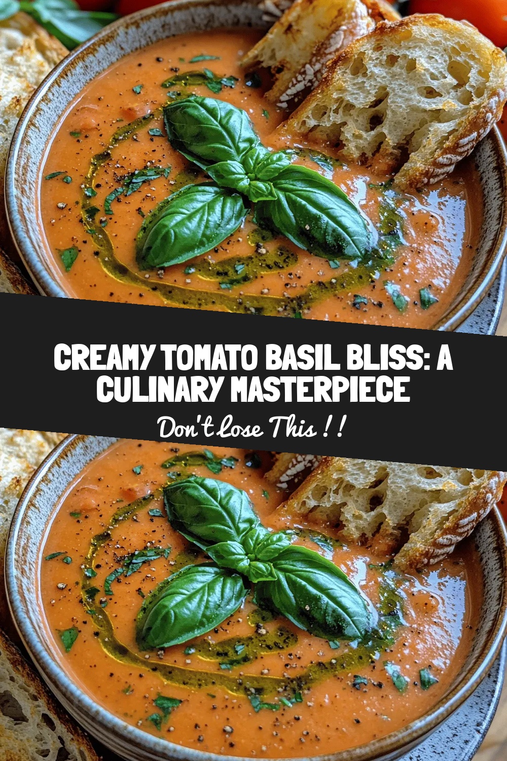 Creamy Tomato Basil Bliss: A Culinary Masterpiece