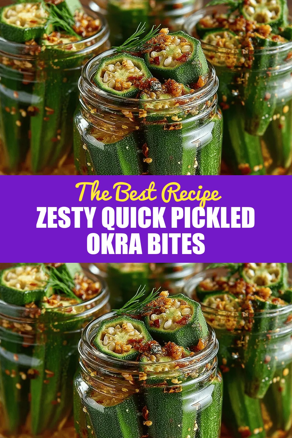 Zesty Quick Pickled Okra Bites