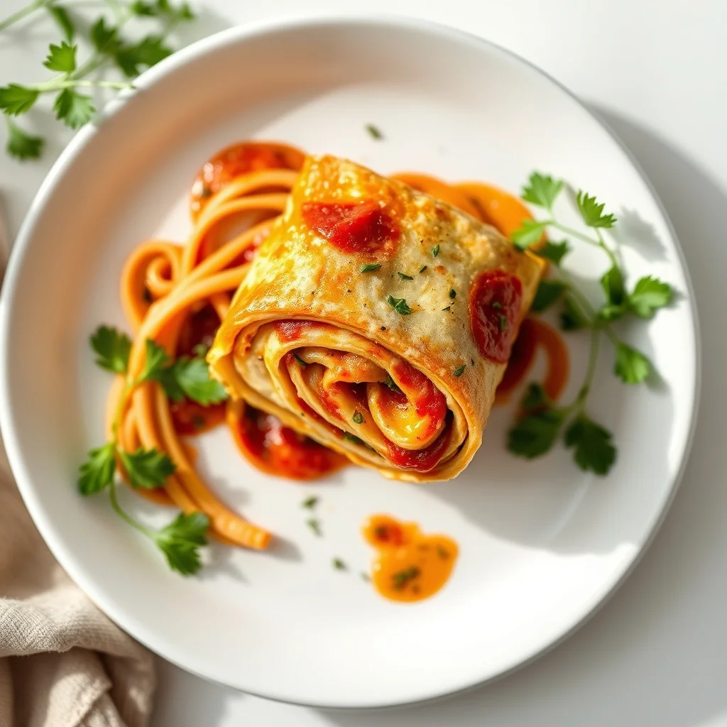 Sensational Dingy-Veggie Lasagna Roll