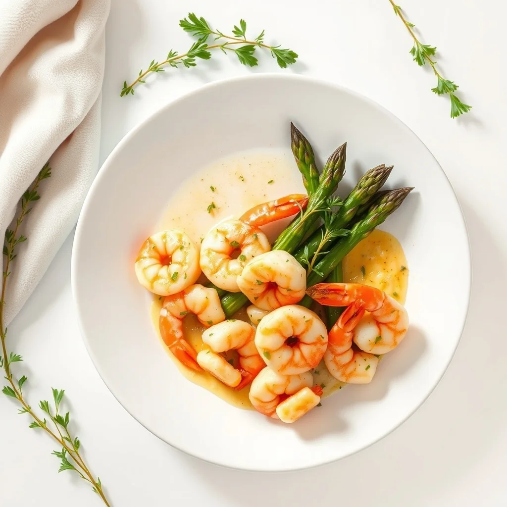 One-Pan Garlic Butter Shrimp and Asparagus Delight