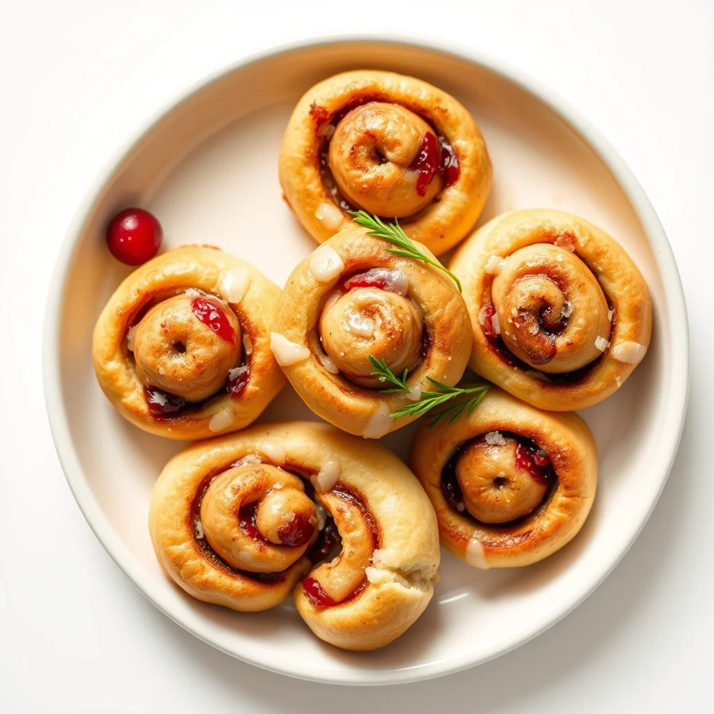 Warm & Flaky Cranberry Cinnamon Roll Bites