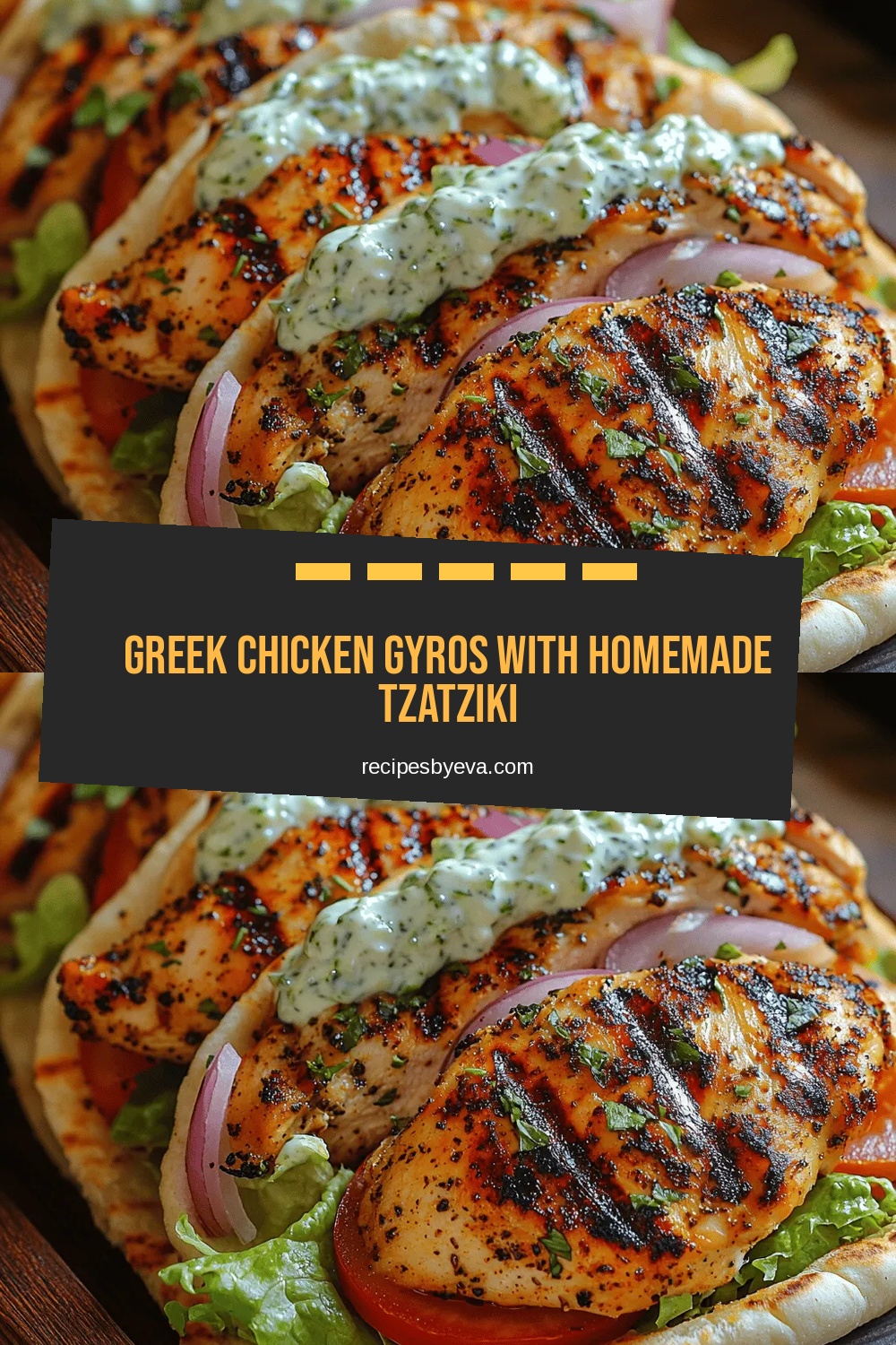 Greek Chicken Gyros with Homemade Tzatziki