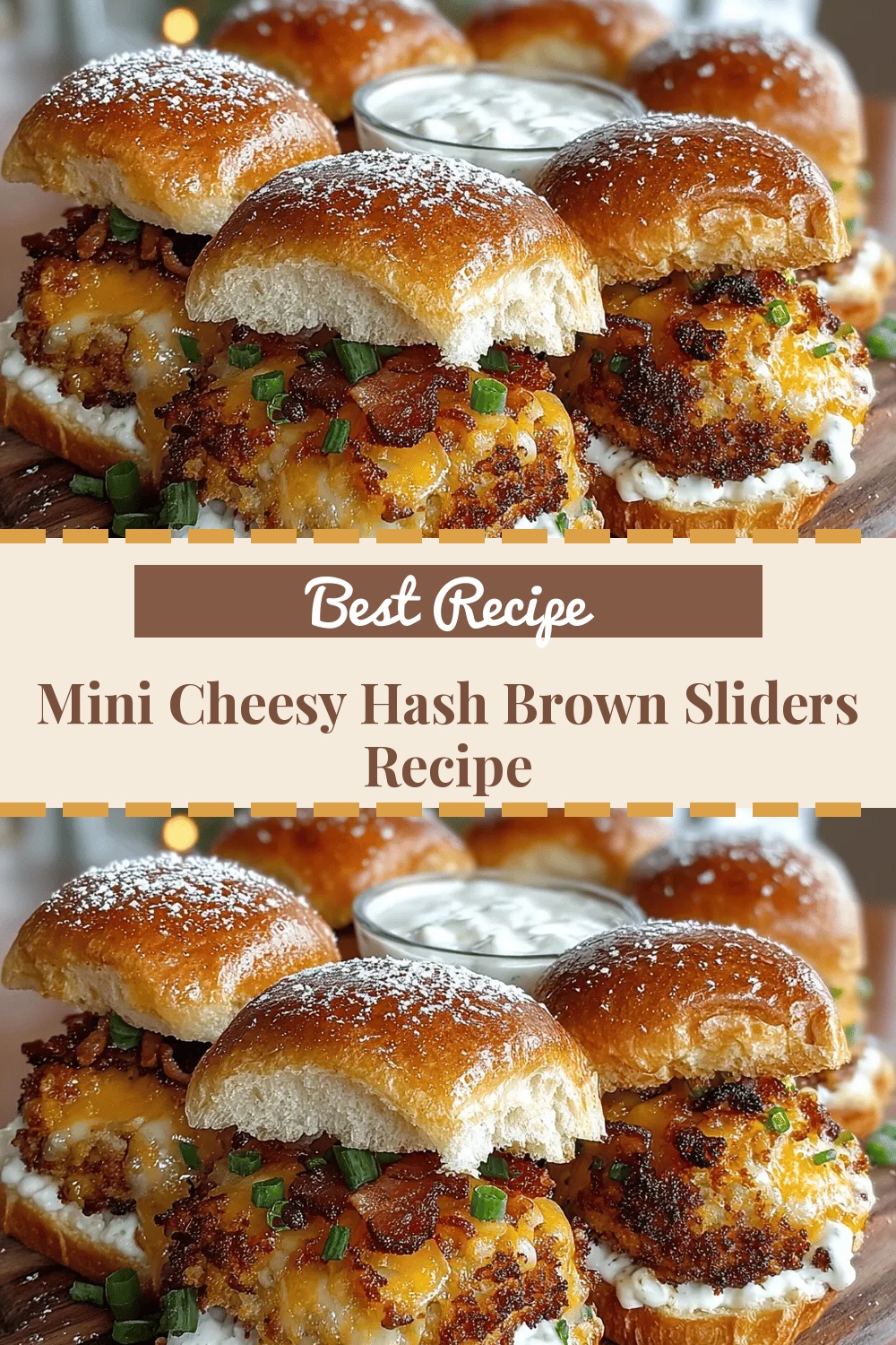 Mini Cheesy Hash Brown Sliders Recipe