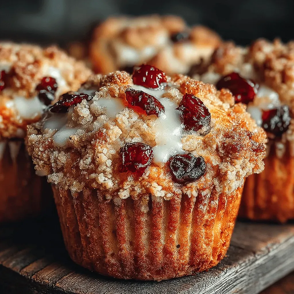 Pear & Cranberry Streusel Muffins Recipe