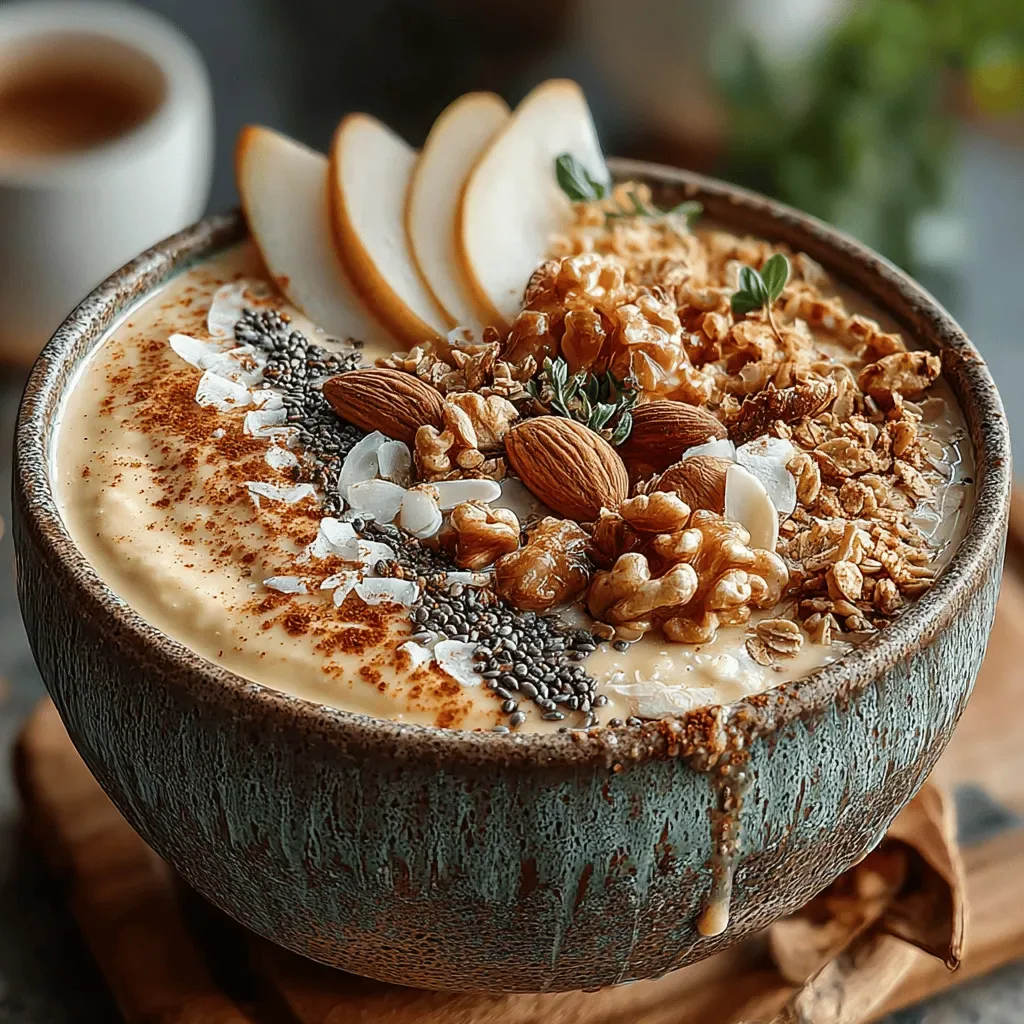 Cinnamon Pear Smoothie Bowl Recipe