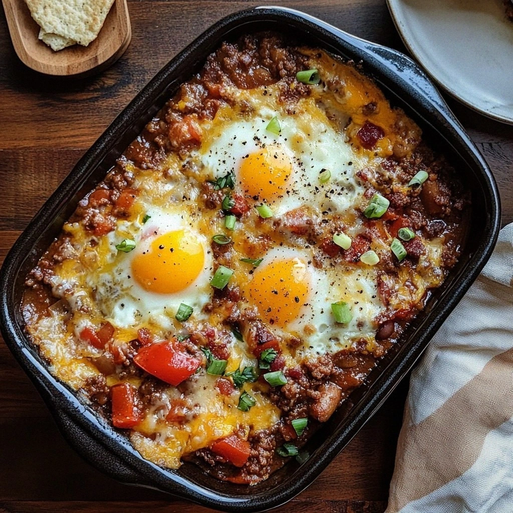 Breakfast Chili and Eggs