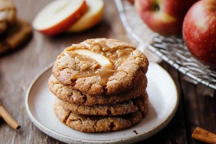 Caramel Apple Cider Cookies