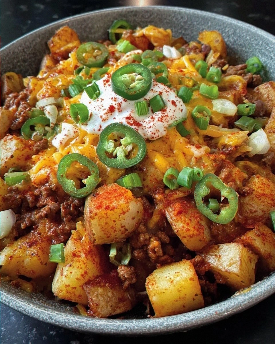 Chili Cheese Potato Skillet