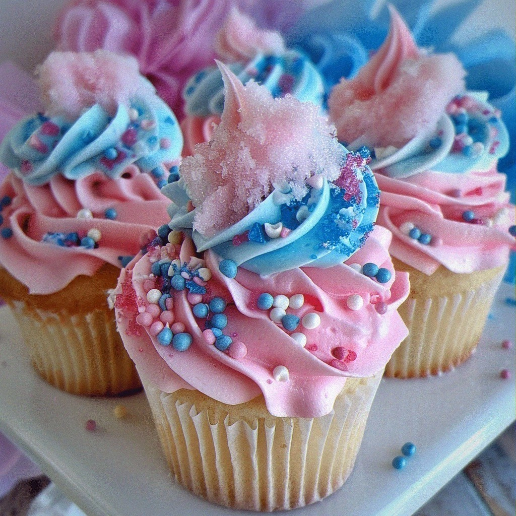 Cotton Candy Cupcakes