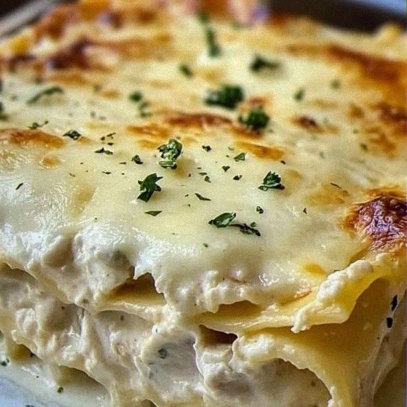 Creamy Chicken Lasagna with White Sauce