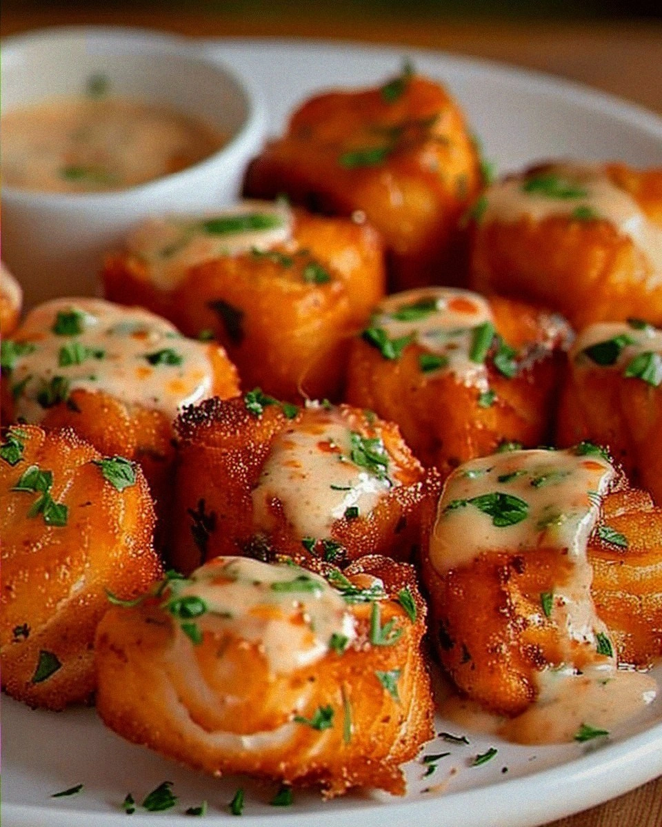 Crispy Bang Bang Salmon Bites