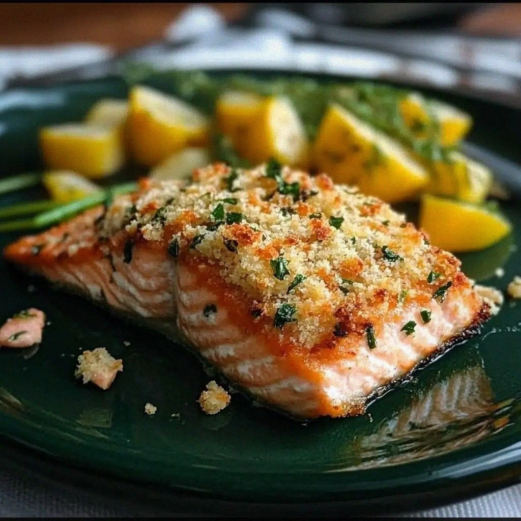 Crispy Parmesan Crusted Salmon : A Weeknight Winner