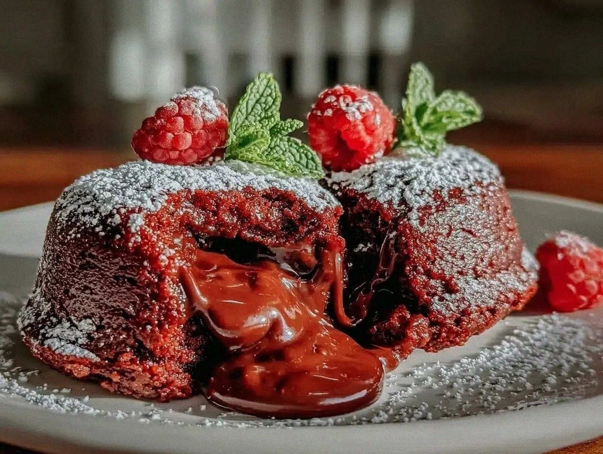 Decadent Red Velvet Lava Cakes for Two Easy Romantic Dessert Recipe