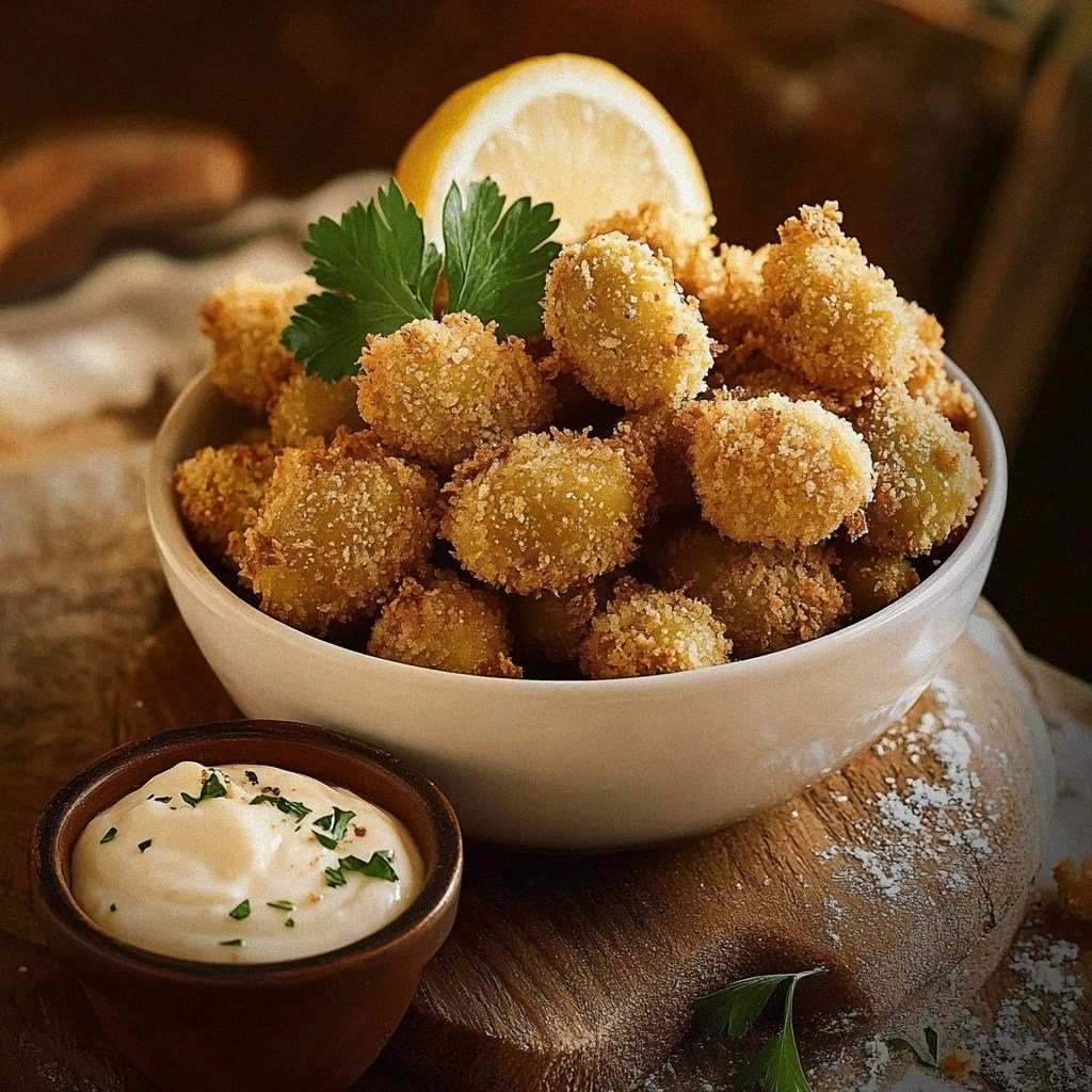 Fried Olives with Garlic Aioli