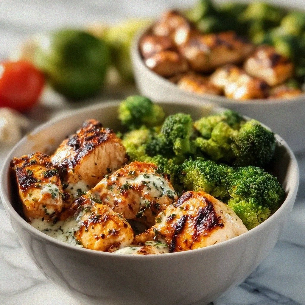 Grilled Chicken & Broccoli Bowls