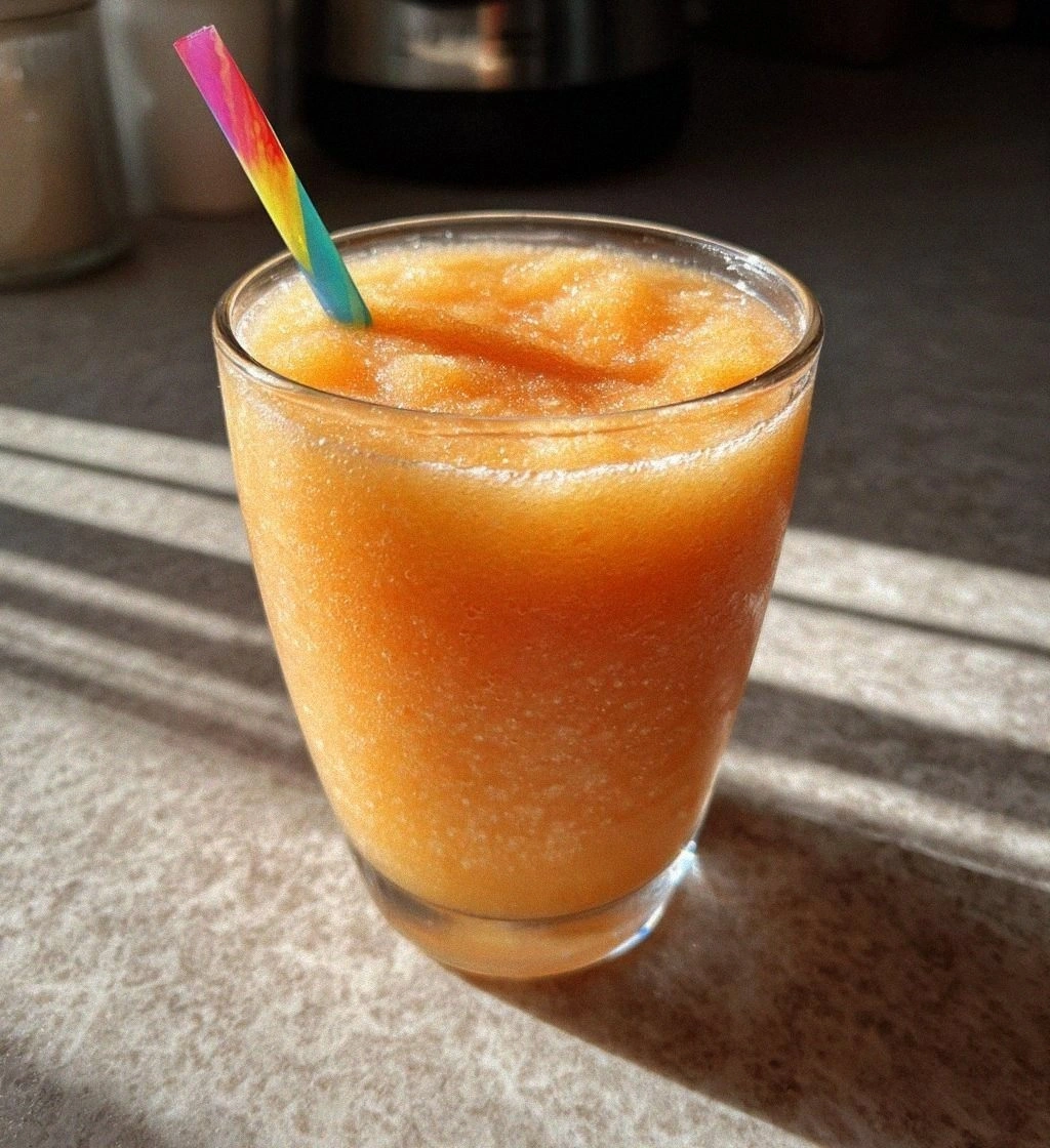 Homemade Peach Slurpee