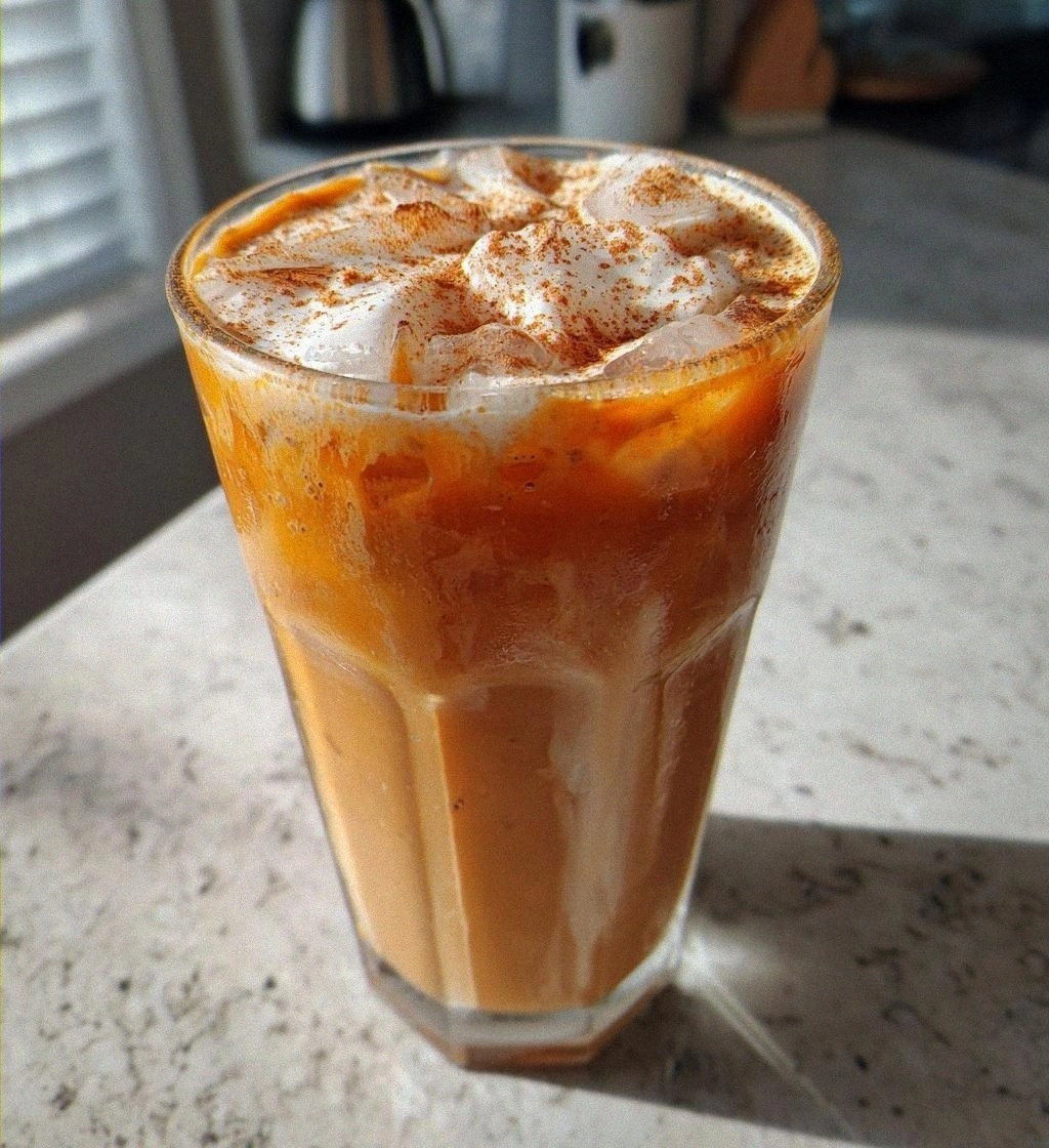 Iced Pumpkin Cream Chai Tea Latte