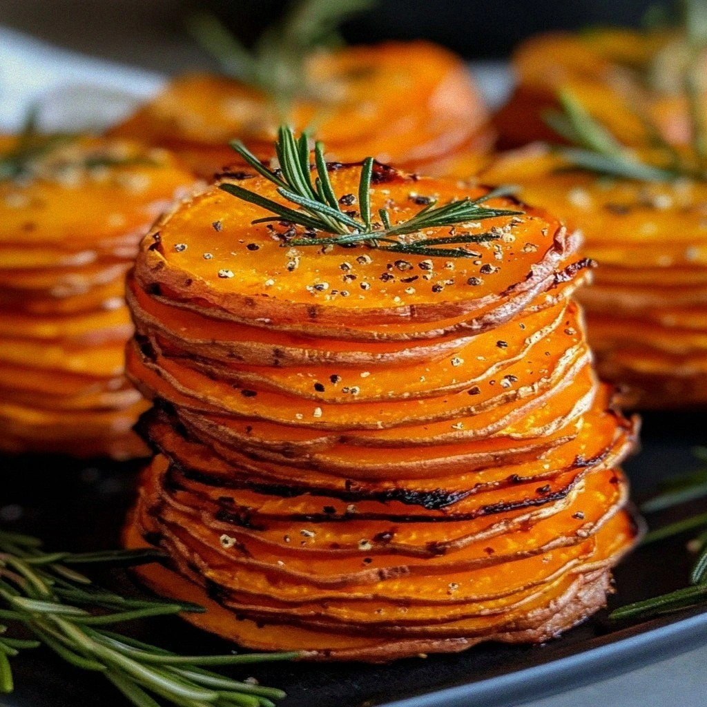 Irresistible Garlic Butter Sweet Potato Stacks Recipe