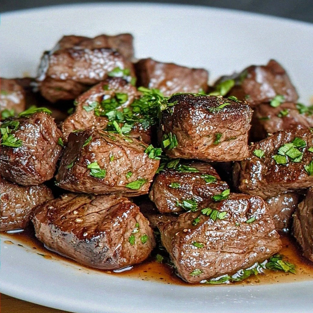 Irresistible Steak Bites with Garlic Butter Recipe