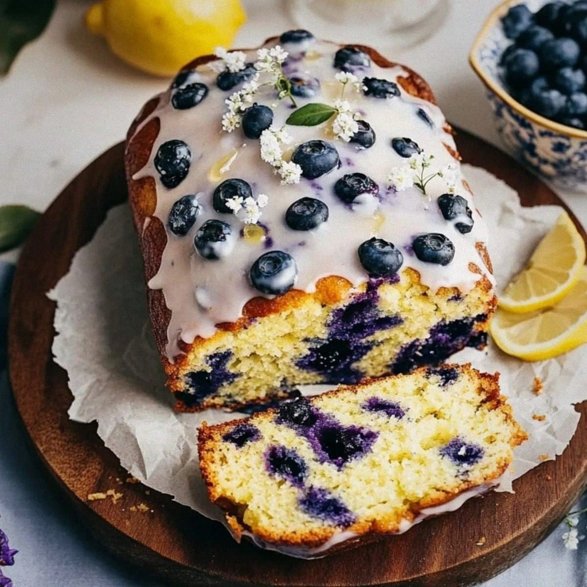 Moist Lemon Blueberry Bread Recipe