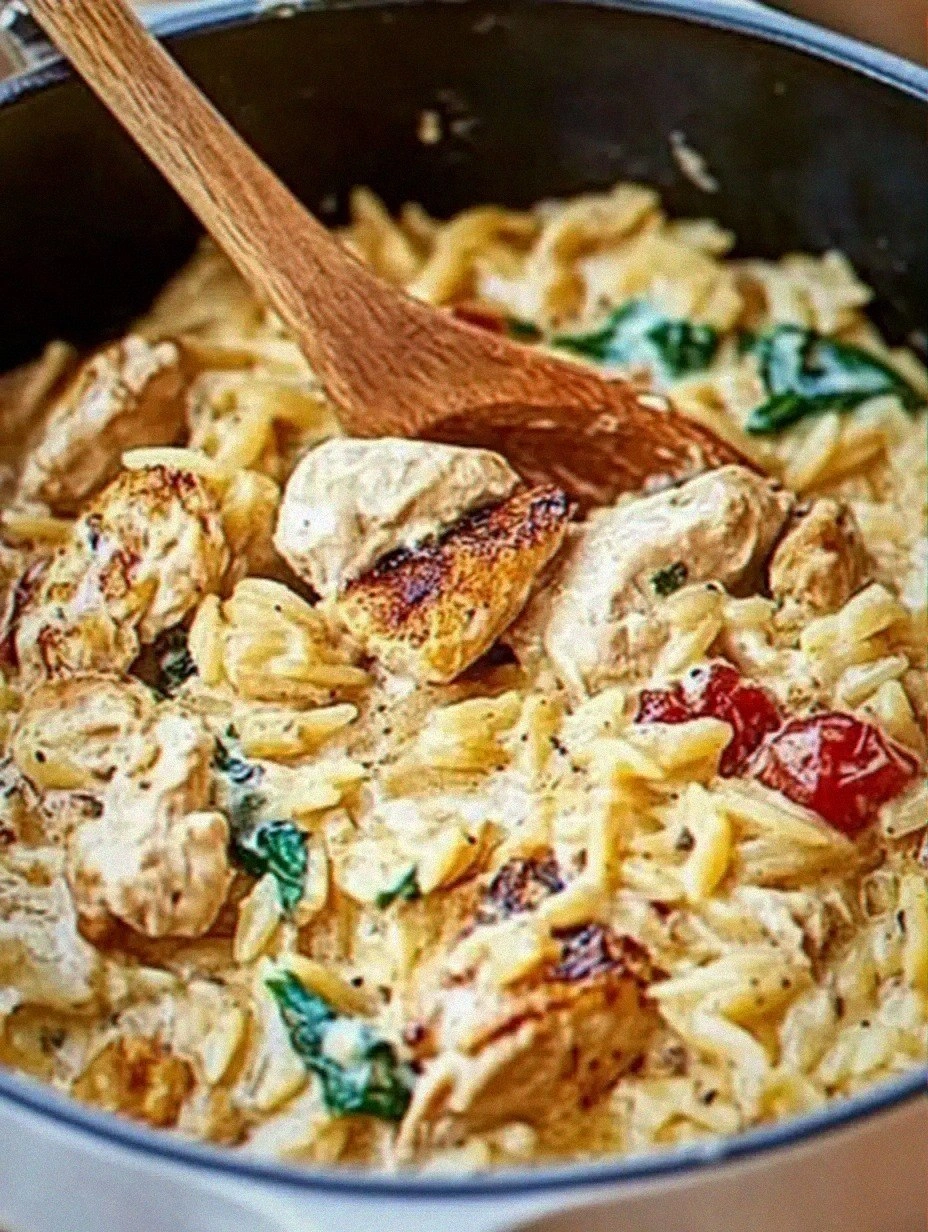 Slow Cooker Creamy Tuscan Chicken Orzo: An Amazing Ultimate Recipe