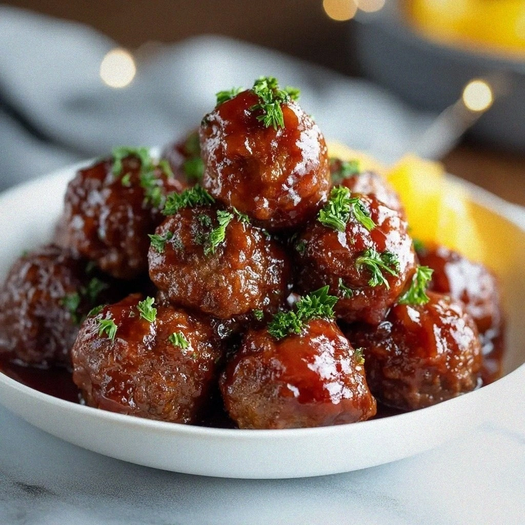 Slow Cooker Pineapple Barbecue Meatballs
