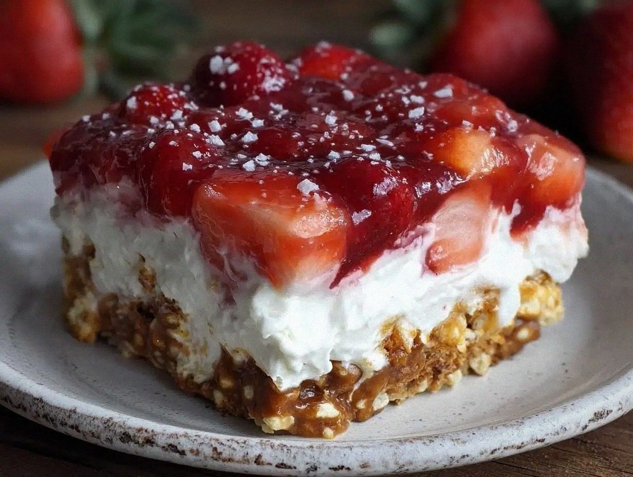 Ultimate Creamy Strawberry Pretzel Salad Recipe Easy Homemade Dessert