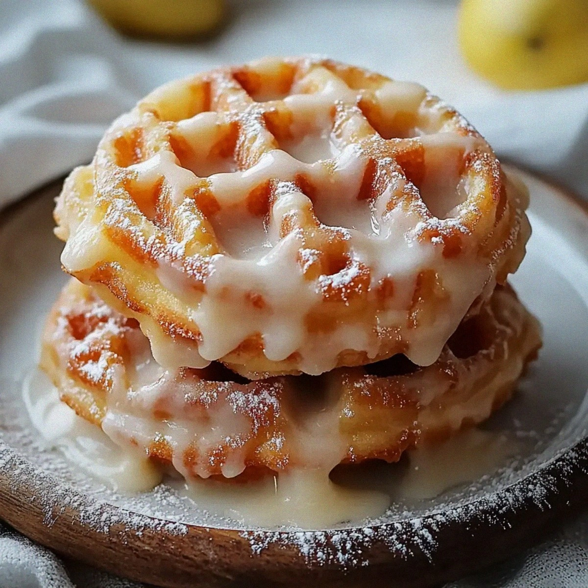 Irresistibly Fluffy Apple Fritter Waffle Donuts You’ll Love