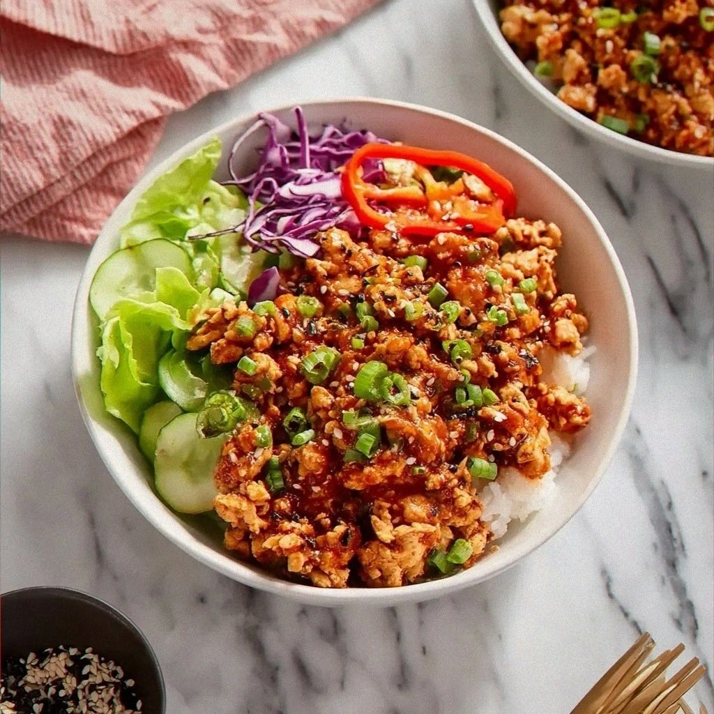 Protein Firecracker Ground Chicken Bowls