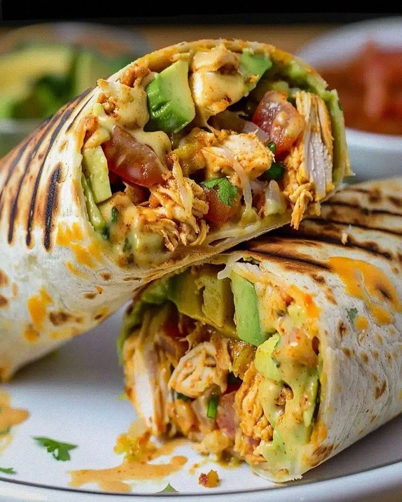Cheesy Chicken Avocado Wrap – Best Lunch & Dinner Idea