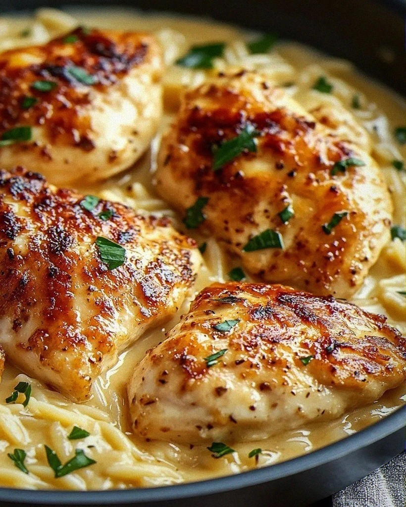 Creamy Parmesan Chicken and Orzo – Best Dinner Idea