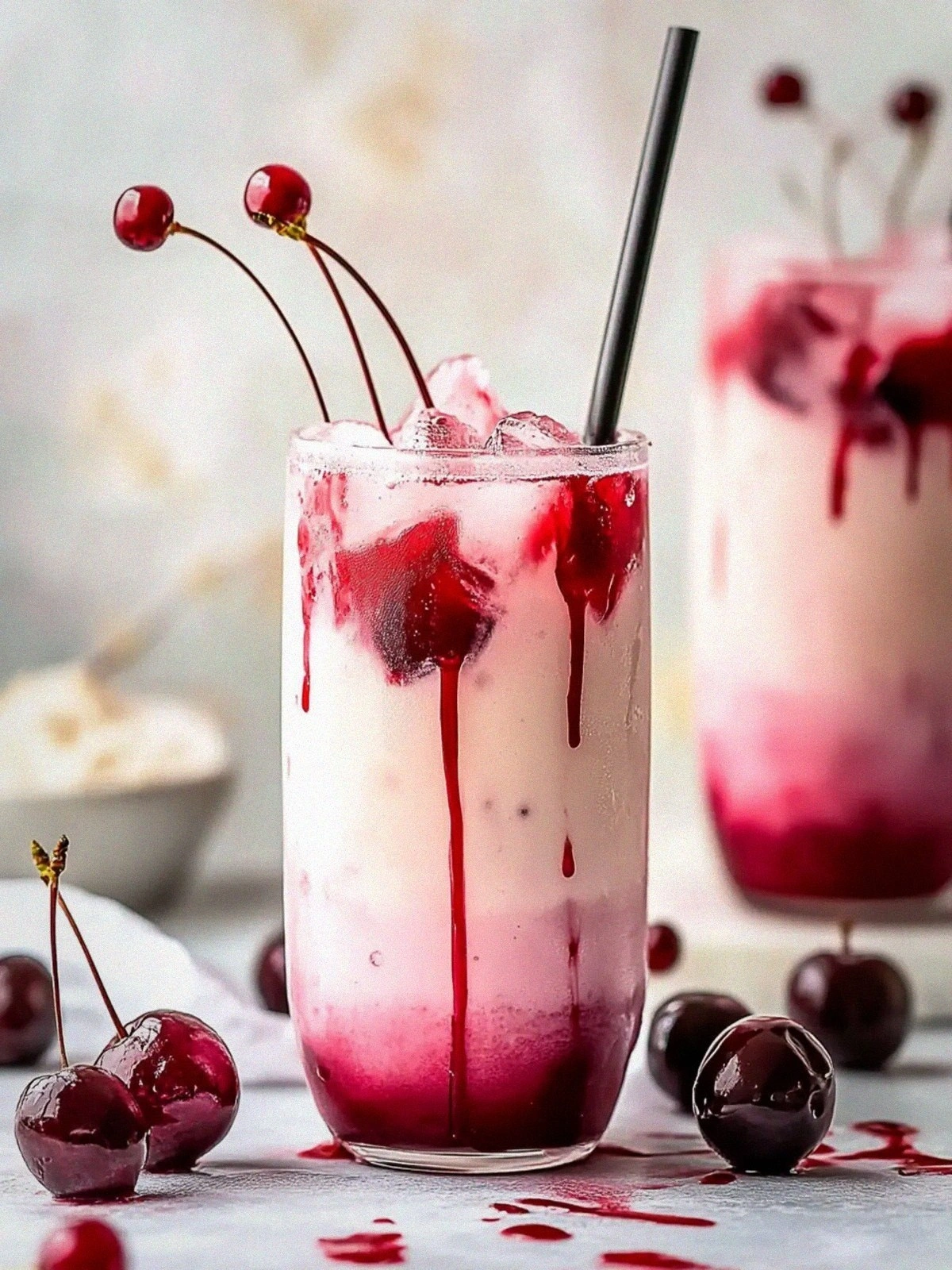 Iced Cherry Earl Grey Milk Tea for a Refreshing Twist