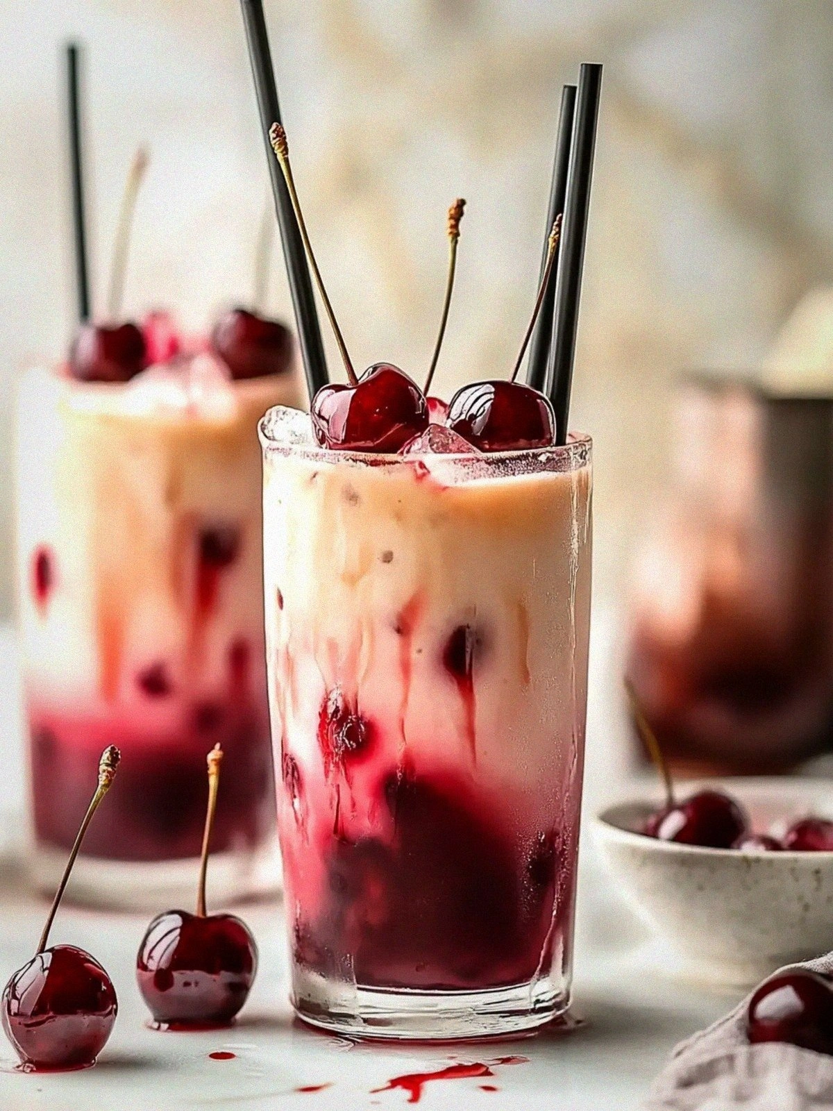Iced Cherry Earl Grey Milk Tea for a Refreshing Twist