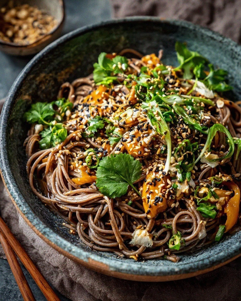 Cold Soba Noodles With Spicy Peanut Sauce: Flavor Through Heat!