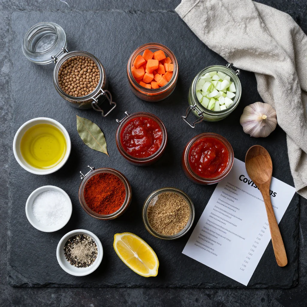 Ingredients for Budget-Friendly One-Pot Lentil & Carrot Stew