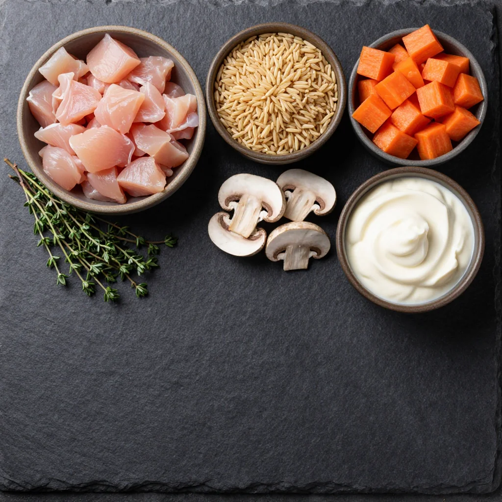 Creamy Chicken and Wild Rice ingredients