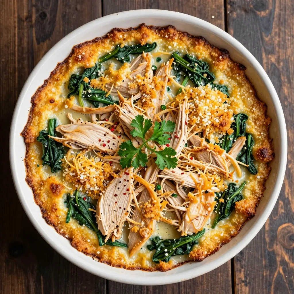 batch cook healthy chicken and spinach casserole for suppers