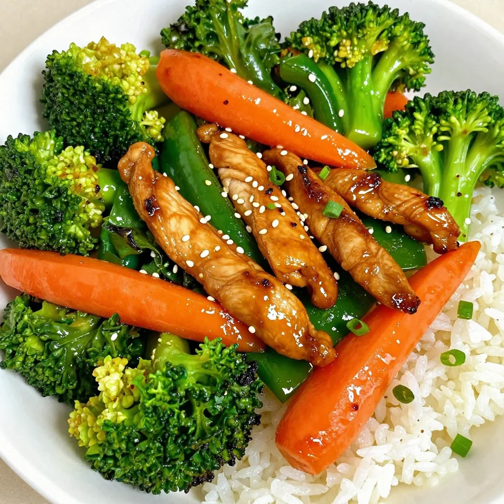 batch cooking friendly chicken and vegetable stirfry with kale
