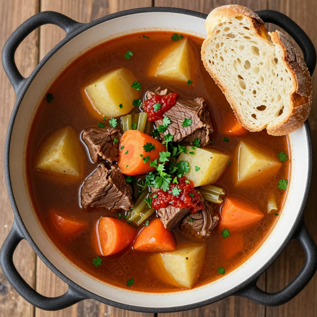 batch cooking friendly slow cooker beef and vegetable soup