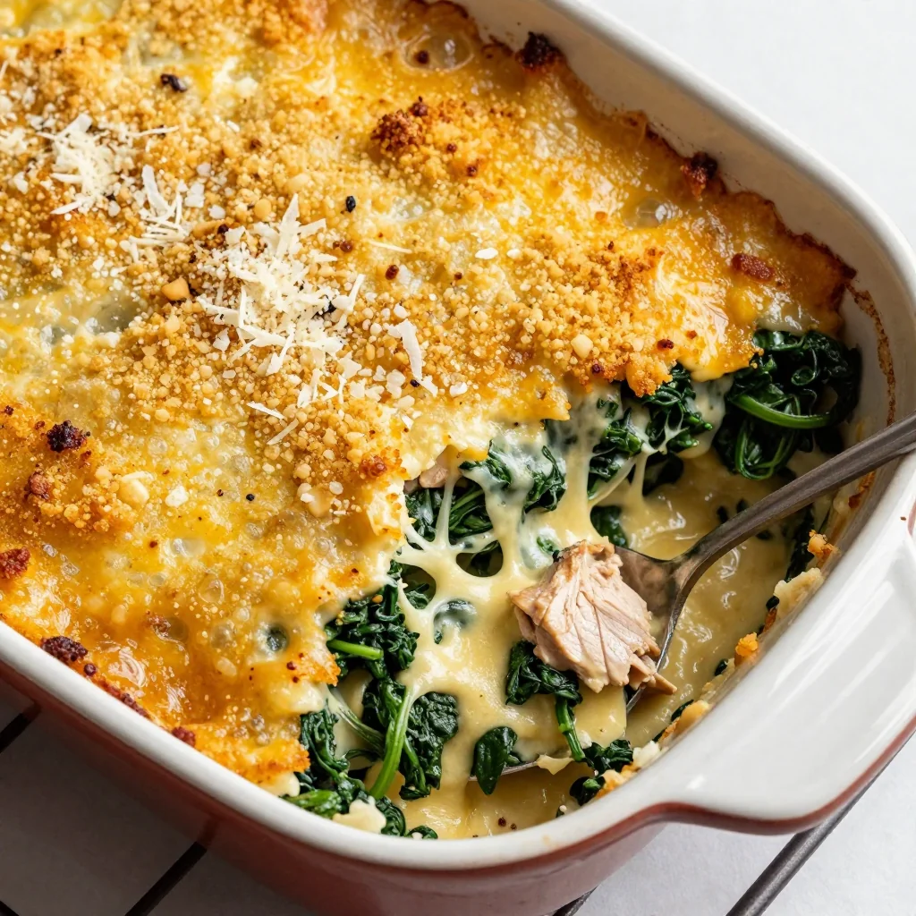 batch cooking friendly turkey and spinach casserole for family dinners