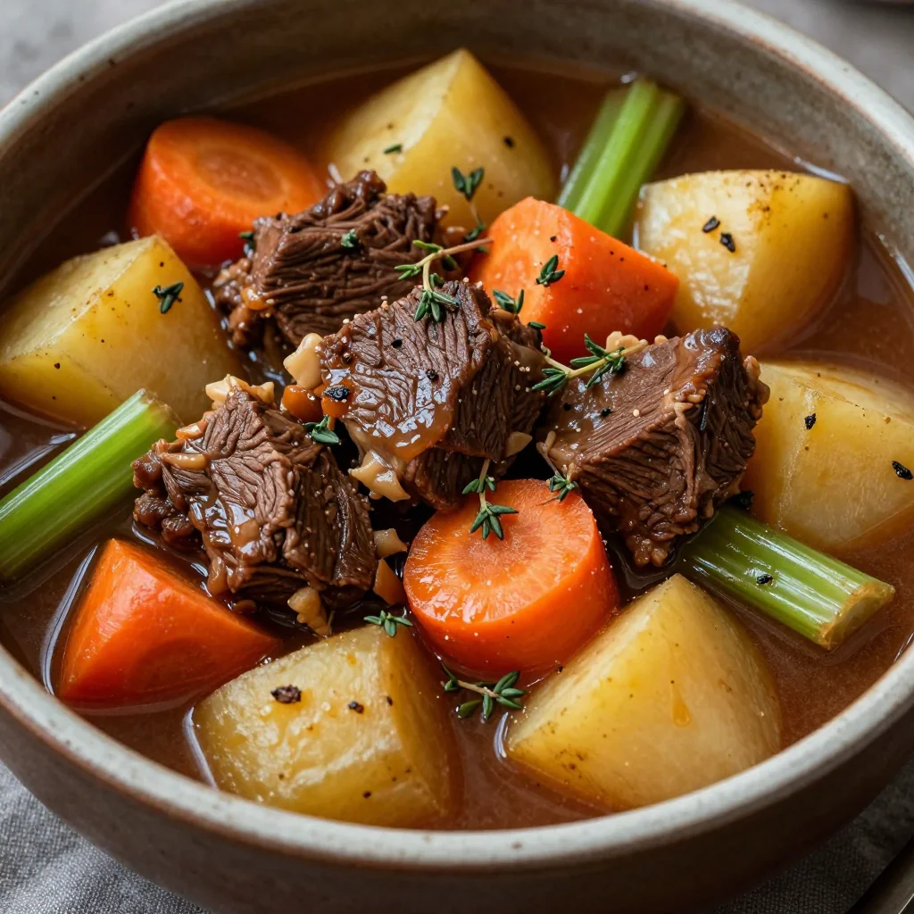 batch cooking slow cooker beef and vegetable stew for january comfort