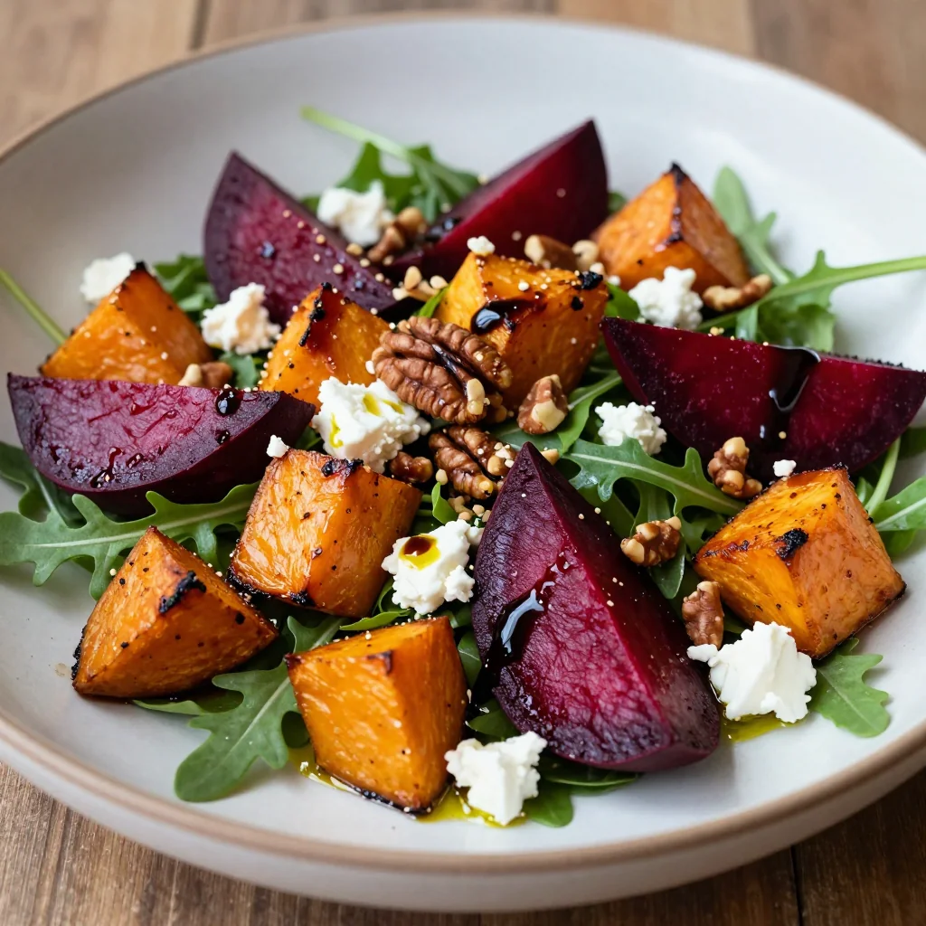 Garlic Roasted Sweet Potato & Beet Winter Salad