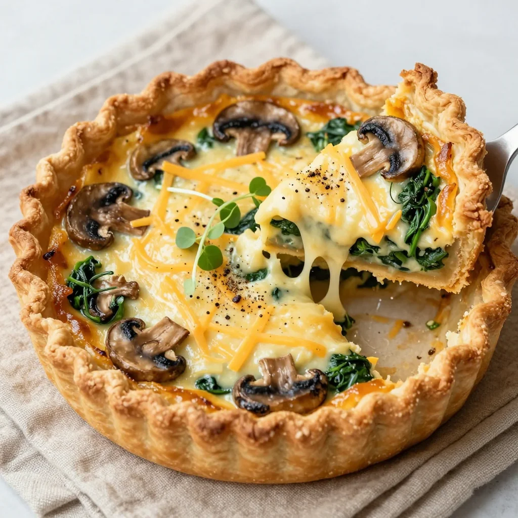 Budget-Friendly Mushroom and Spinach Quiche